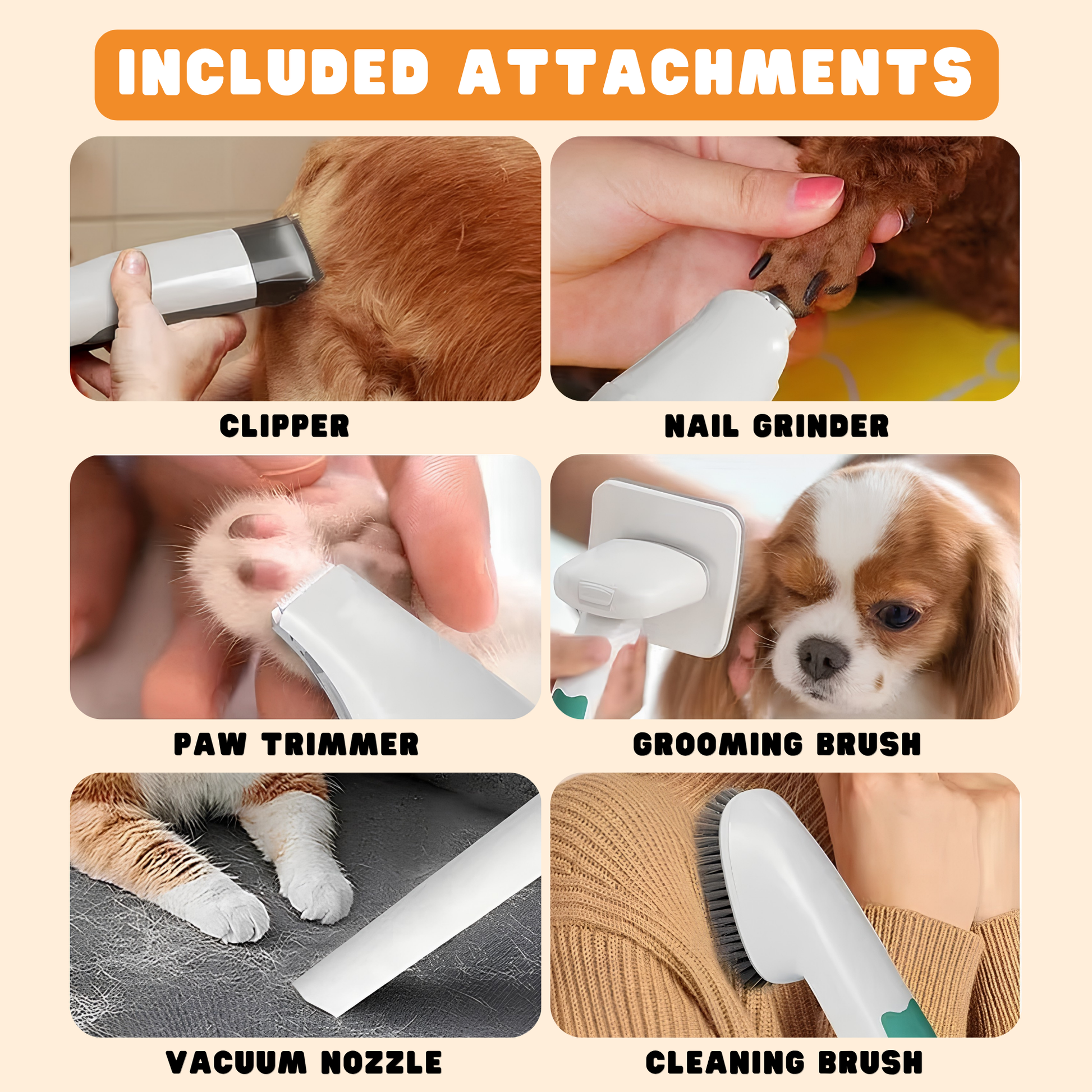 PupVac Pro™ 7-in-1 Grooming Kit