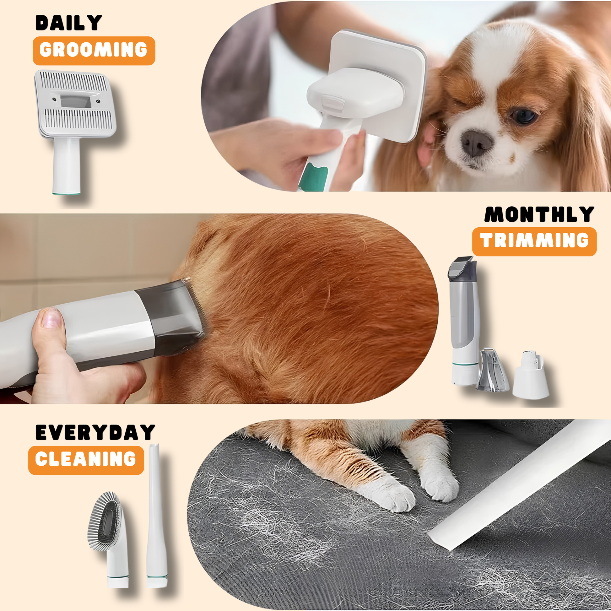 PupVac Pro™ 7-in-1 Grooming Kit